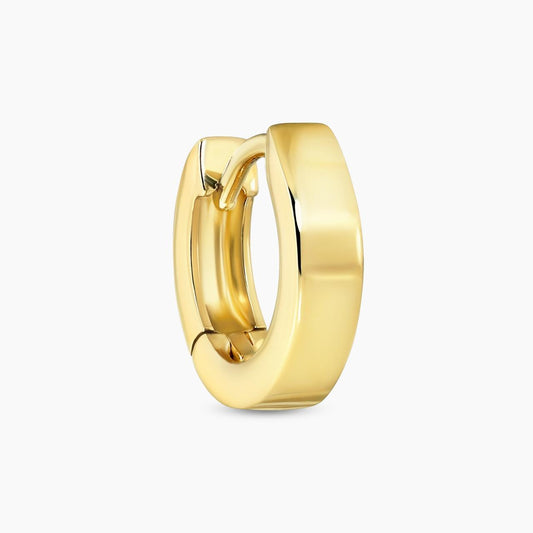 18ct yellow gold single 8mm hoop earring