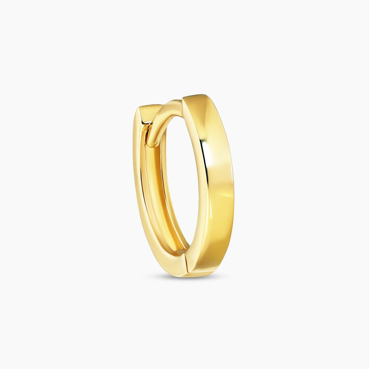 18ct yellow gold single hoop earring 10mm