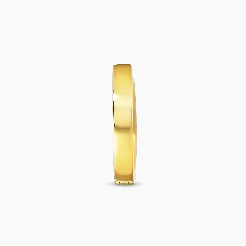 18ct yellow gold single hoop earring 10mm