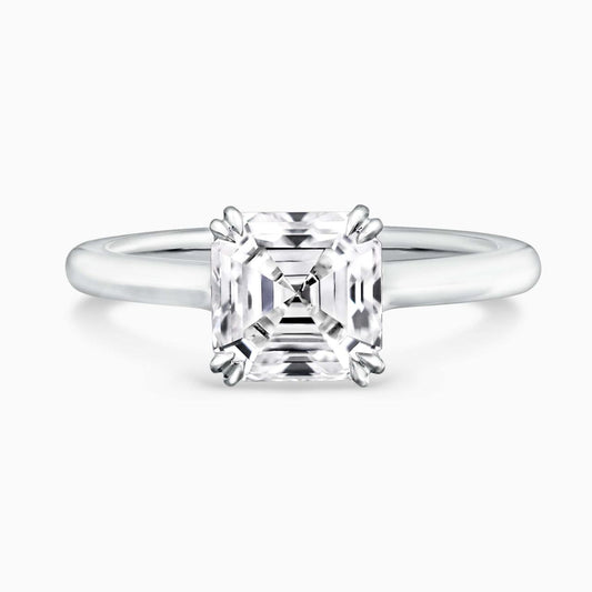 Puglia 18ct white gold 2.06ct Asscher cut diamond ring GIA Cert