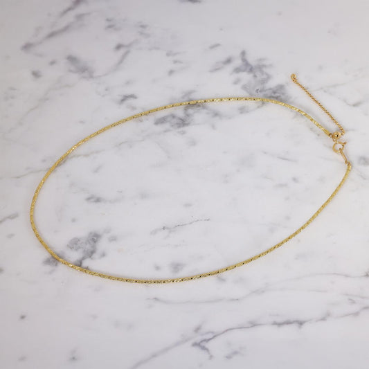 18ct yellow gold fancy fine omega chain