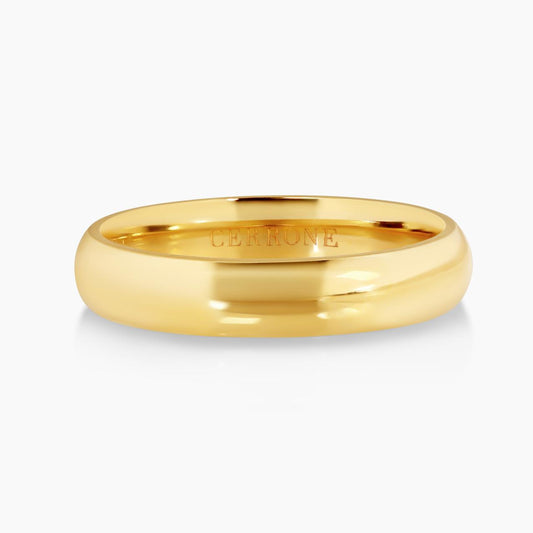 18ct yellow gold 4.13mm plain wedding ring