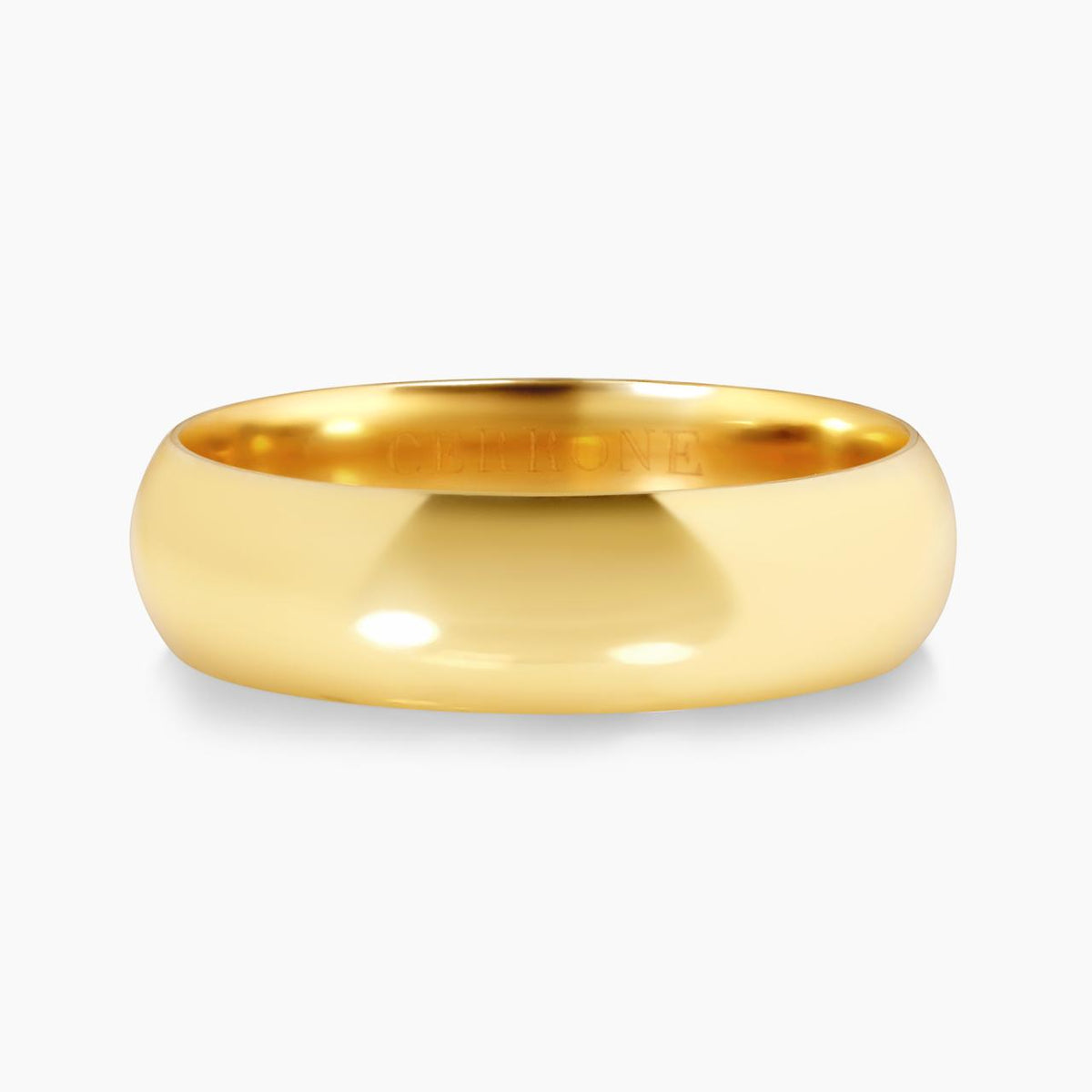 18ct yellow gold 6mm classic men's wedder