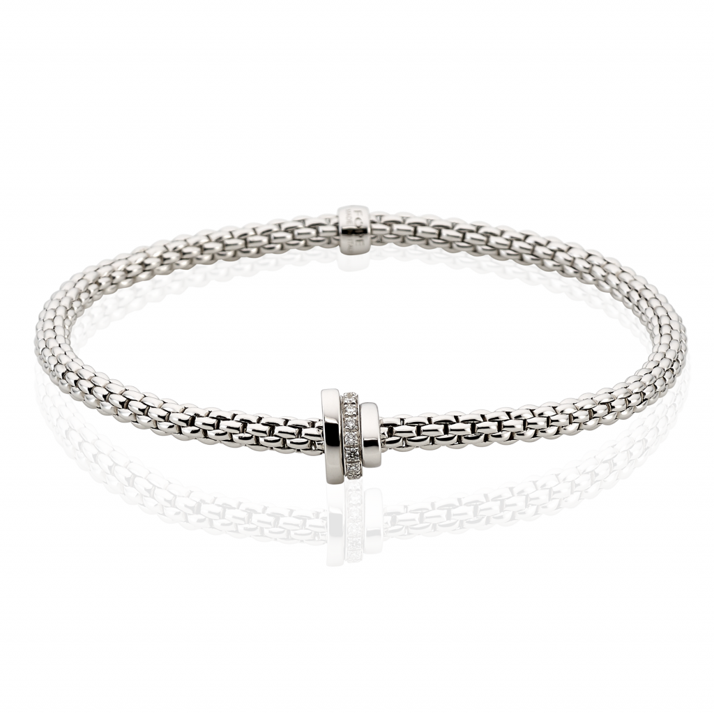 18ct white gold diamond Fope bracelet | Cerrone Jewellers