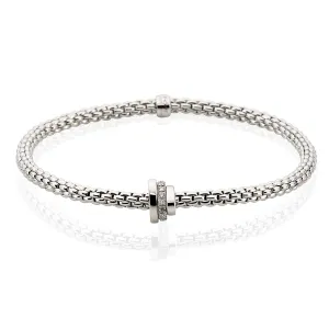 18ct white gold diamond Fope bracelet