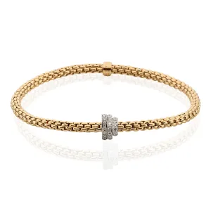 18ct diamond Fope bracelet features round brilliant cut diamonds