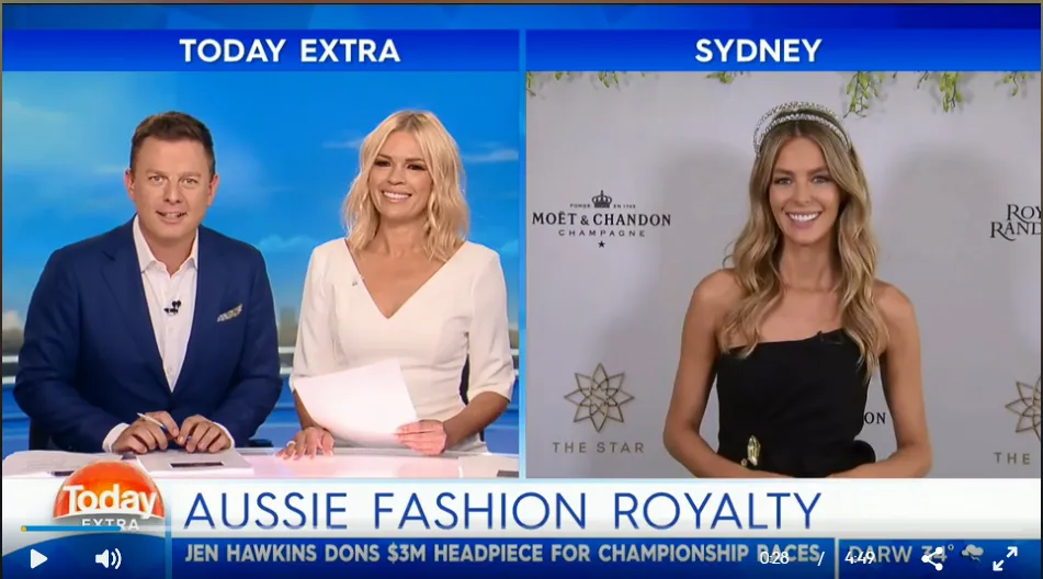 Jennifer Hawkins wears the $3 Million Cerrone Diamond Crown