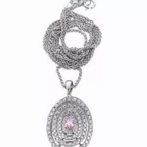 Ellisse Pink Diamond Pendant