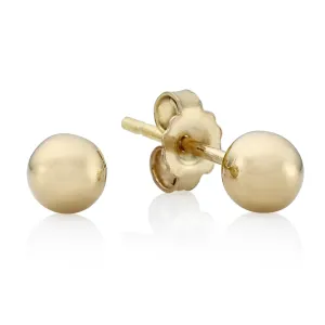 18ct yellow gold 5mm ball stud earrings