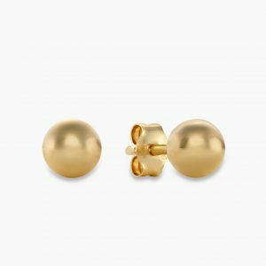 18ct yellow gold 5mm ball stud earrings