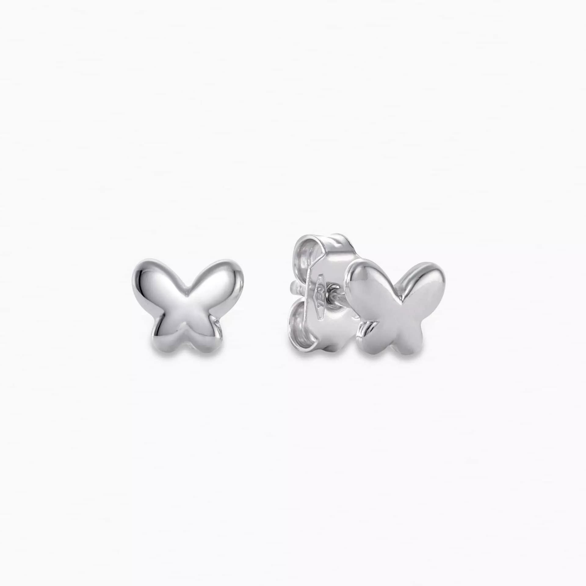 White gold cheap butterfly earrings