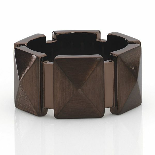 18ct white gold brown plated gents ring