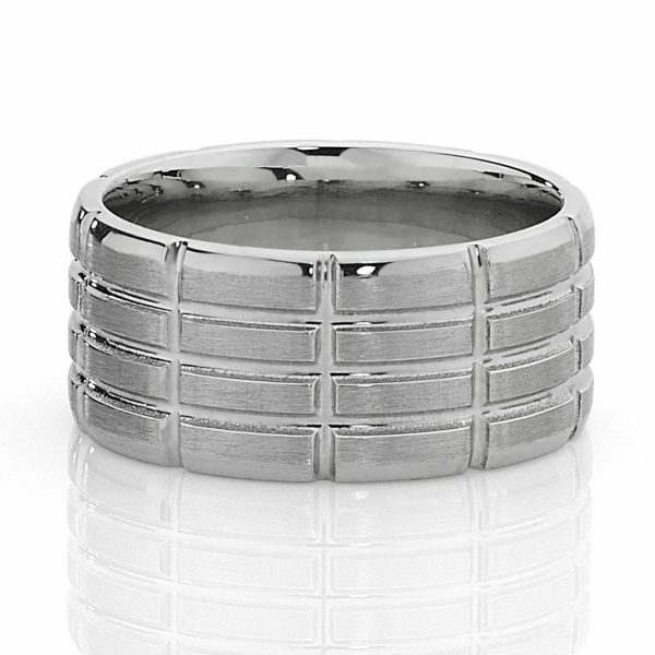 18ct white gold mens ring