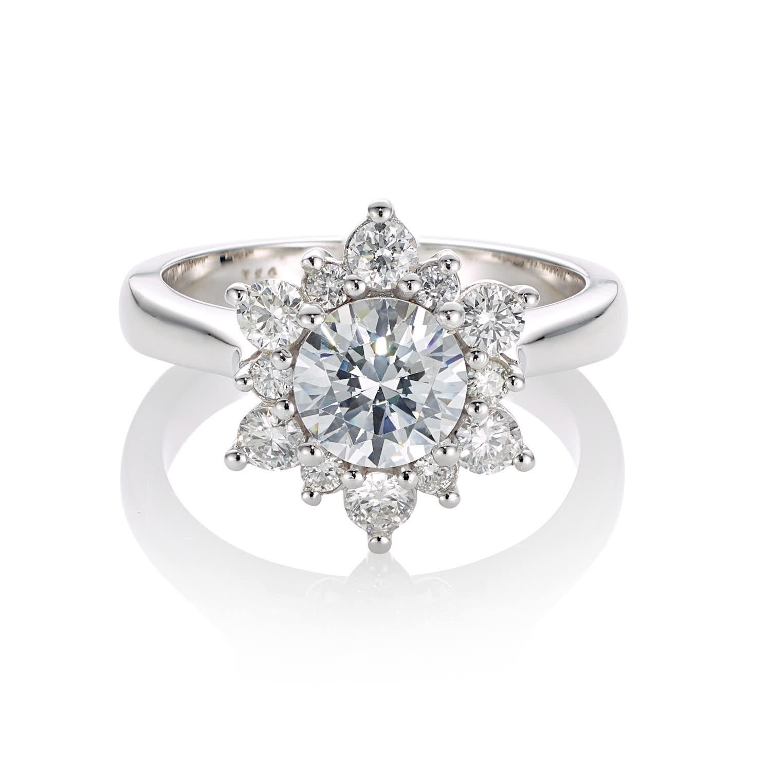 Engagement clearance ring snowflake