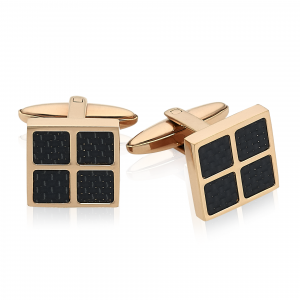 Stainless Steel with Rose Gold Plated Cufflinks