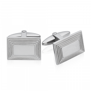 Stainless steel linea cufflinks