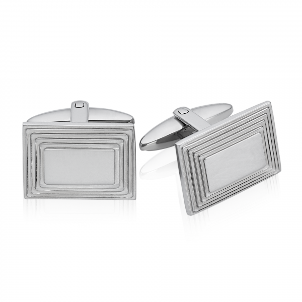 Stainless steel linea cufflinks