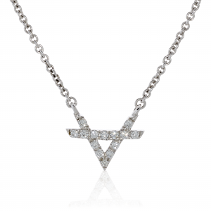 18ct white gold diamond necklace