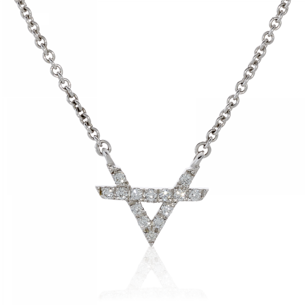 18ct white gold diamond necklace