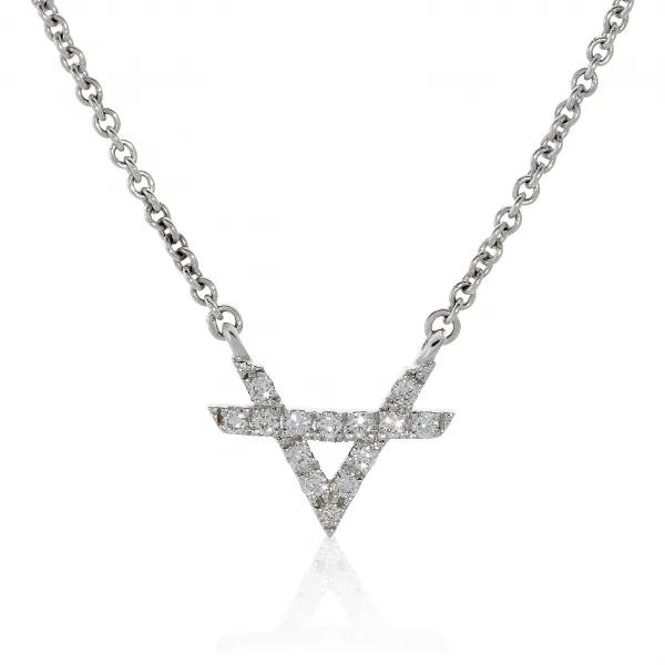 18ct white gold diamond necklace