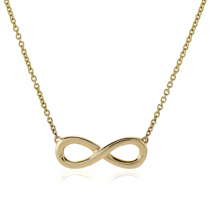 18ct gold infinity necklace