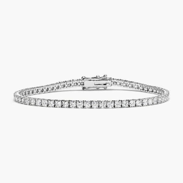 18ct white gold 62=5.02ct diamond tennis bracelet