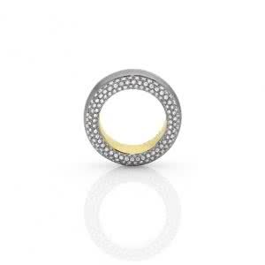 18ct Two Tone Diamond Ring