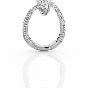 18ct White Gold Round Brilliant Cut Diamond Engagement Ring