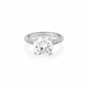LARA - 18ct white gold round brilliant cut diamond ring