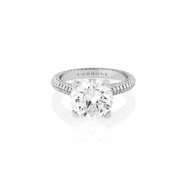 LARA - 18ct white gold round brilliant cut diamond ring