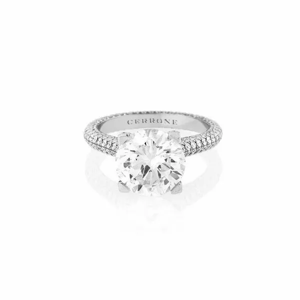 LARA - 18ct white gold round brilliant cut diamond ring
