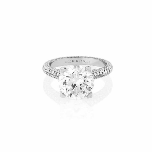 LARA - 18ct white gold round brilliant cut diamond ring