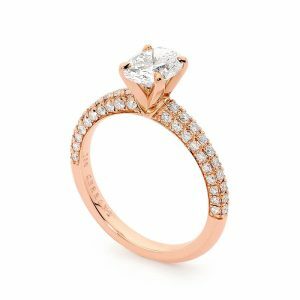 18ct Rose Gold Oval Diamond Engagement Ring
