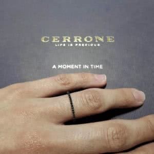 18ct White Gold Black Diamond Ring