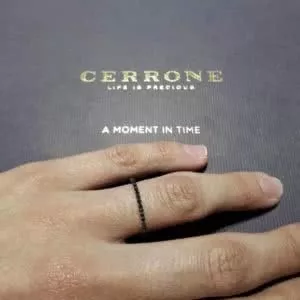 18ct White Gold Black Diamond Ring