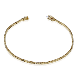 18ct yellow gold champagne diamond bracelet