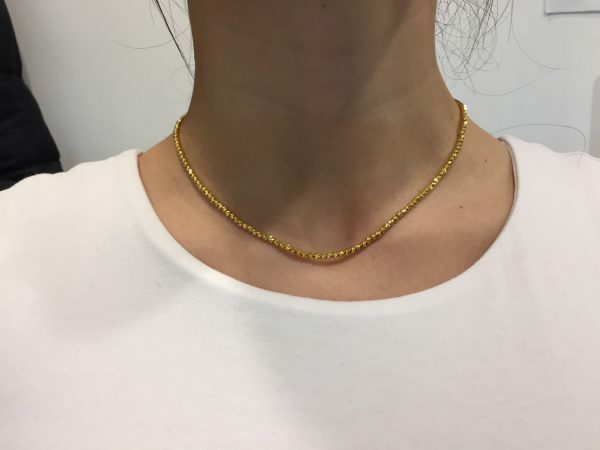 18ct yellow gold ball necklace - Image 2