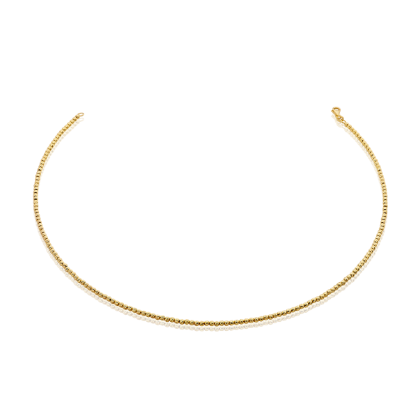 18ct yellow gold ball necklace
