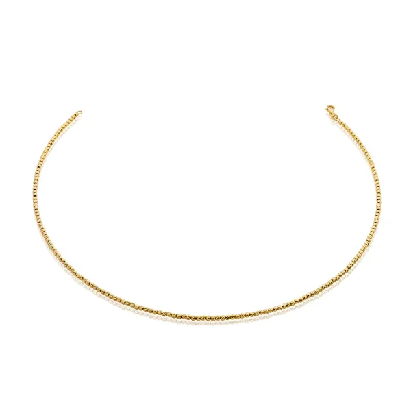 18ct yellow gold ball necklace