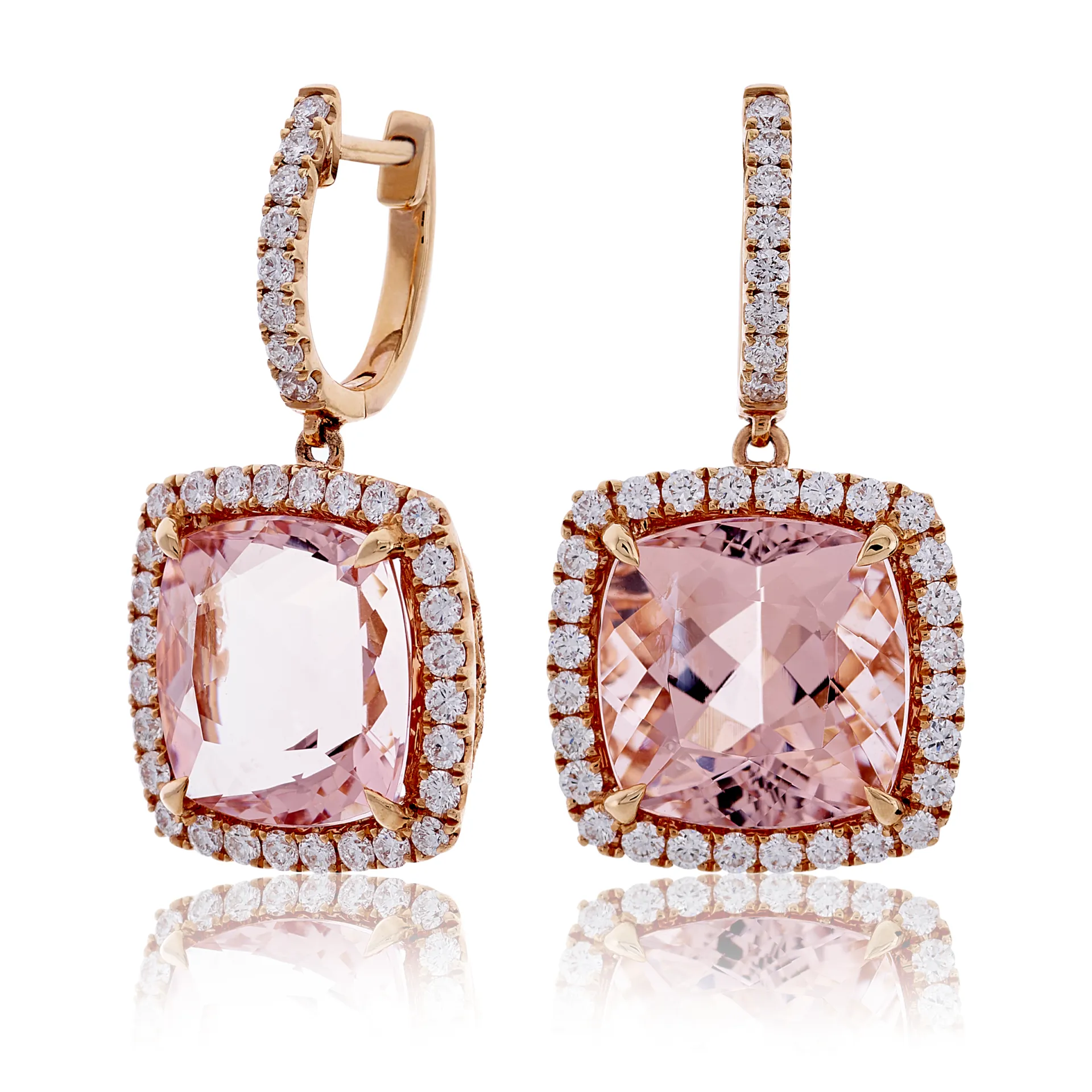 Morganite drop earrings deals