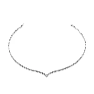 18ct white gold diamond tennis necklace