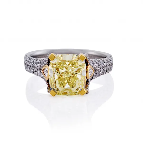 Yellow diamond on sale yellow gold ring