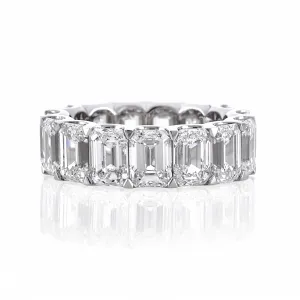 18ct white gold emerald cut diamond ring