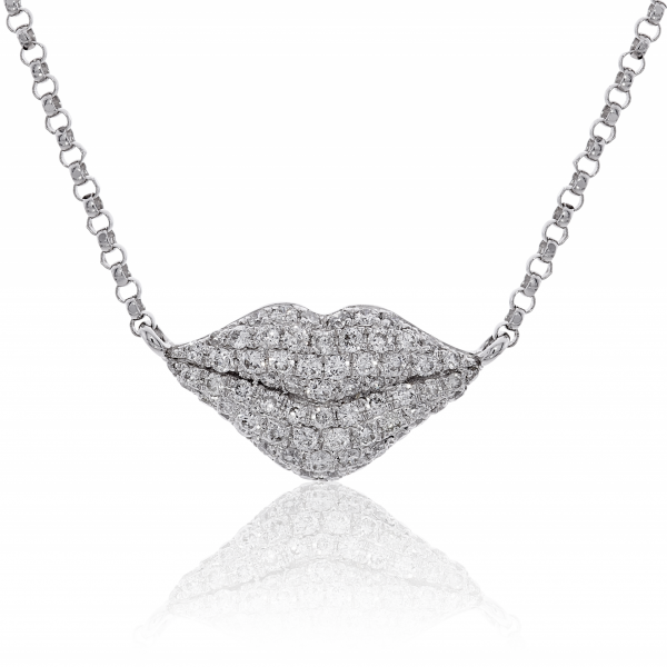 18ct white gold diamond necklace