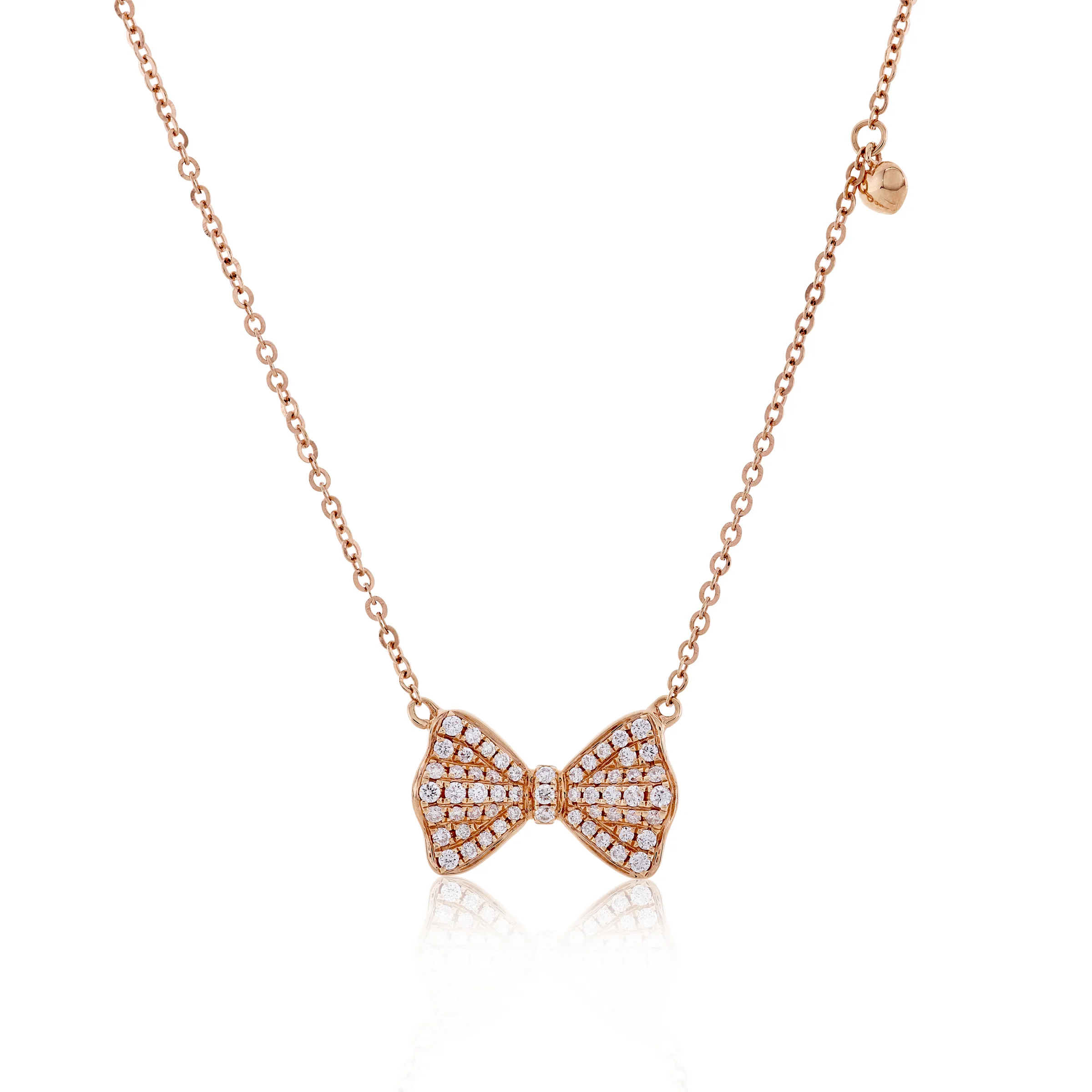 Diamond discount bow pendant