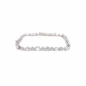 18ct white gold fancy diamond bracelet