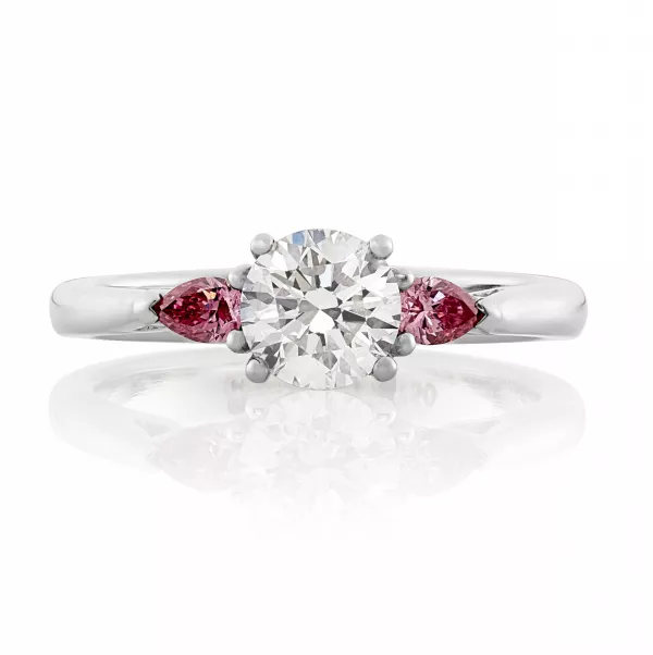 18ct white gold pink diamond ring