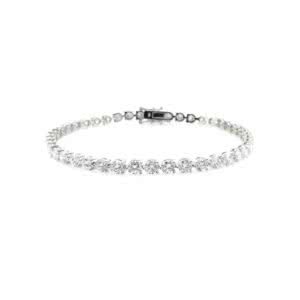 18ct white gold diamond tennis anklet