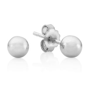 18ct white gold 5mm ball stud earrings