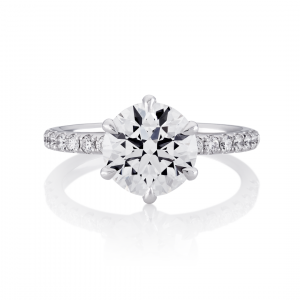 CAPRI-DIA - 18ct white gold round brilliant cut diamond ring